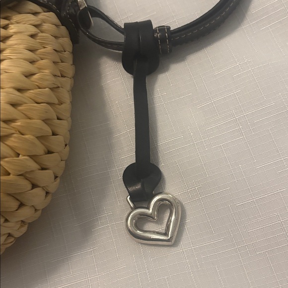 VTG Brighton Ladybug Appliqué Rattan Vegan Leather Crossbody Bag Cottagecore - Picture 6 of 15